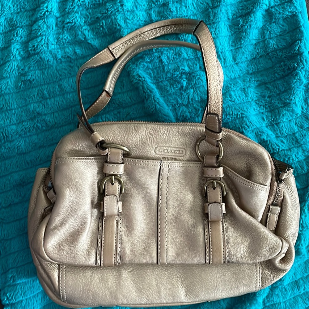 Coach gold satchel